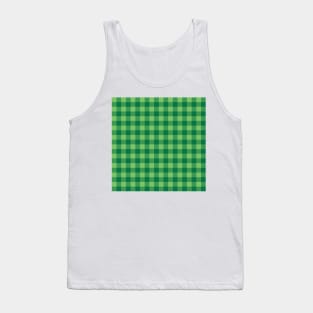 Christmas square green pattern Tank Top